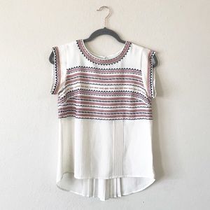 VERONICA BEARD • silk embroidered blouse